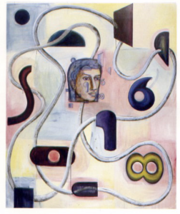 "Gedachten: open" (acryl op linnen, 240 x 180 cm, 1992)